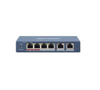 Conmutador Hikvision DS-3E0106HP-E 6 Puertos Hi-PoE 10/100 Mbps Metal Protección 6KV