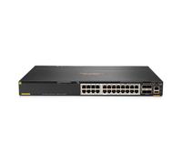 Conmutador HPE Aruba Networking 6300M 24-port HPE Smart Rate (1/2.5/5GbE) Class6 PoE 4-port SFP56 24x 5Gb 4x SFP56 manejable | JL660A
