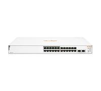 Conmutador HPE Networking Instant On Series 1830 24 Puertos GB Smart Managed Layer 2 Ethernet Switch con PoE | 24x 1G | 2X SFP | 12x CL4 PoE (195W) | Sin Ventilador | Cable del Reino Unido