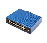 Conmutador Industrial Digitus 16 Puertos Gigabit PoE + 2 SFP Gestionado L2