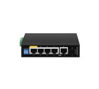 Conmutador Industrial Gigabit PoE 5/6 Puertos 100/1000 Base-T DIN IP30 conmutador de Red Ethernet protección contra Rayos MAX BT90W (Size : ZX500-AXG-411S)
