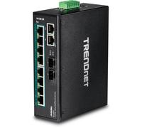 Conmutador industrial TRENDnet TI-PG102 Gigabit PoE+ DIN-Rail 10 puertos
