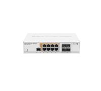 Conmutador inteligente Gigabit de 12 puertos con 8 × PoE-Out RJ45, 4 jaulas SFP, detección automática 802.3af/at y PoE pasivo, caja de escritorio, gestión avanzada del sistema operativo