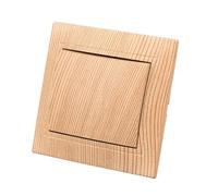 Conmutador Interruptor Pared Interruptor basculante de pared madera 2 piezas, CA, 1 unidad, vía, encendido/apagado, clásico, plástico en aerosol, botón luz, panel ignífugo(1 Gang 1 Way Switch)