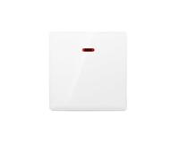 Conmutador Interruptor Pared Interruptor de pared encendido, botón basculante, 20 A/45 A, 1 unidad, 1/2 vías, CA, interruptores aire acondicionado, calentador agua con indicador(White 20A 1GANG,1way)