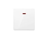 Conmutador Interruptor Pared Interruptor de pared encendido, botón basculante, 20 A/45 A, 1 unidad, 1/2 vías, CA, interruptores aire acondicionado, calentador agua con indicador(White 45A 1GANG,1way)