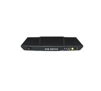 Conmutador KVM, Conmutador KVM USB 2.0 automático con control remoto, 4K30Hz, 2x1, multipantalla, for compartir 2 portátiles y 1 monitor(Nero)
