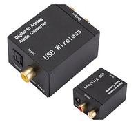 Conmutador KVM, Convertidor de audio digital a analógico compatible con señal coaxial Toslink de fibra óptica a decodificador de audio RCA R/L SPDIF DAC