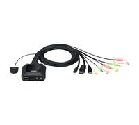 Conmutador KVM - CS52DP-AT - 2 Puertos - USB-C - Compacto - Cableado