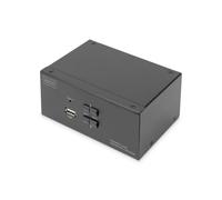 Conmutador KVM Digitus 2 puertos 4K DisplayPort pantalla dual
