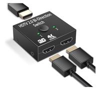 Conmutador KVM, Divisor Compatible con HMI, interruptor 4K KVM bidireccional 1x 2/2x1, conmutador Compatible con HMI, salida 2 en 1 for PS4/3, adaptador de conmutador de TV