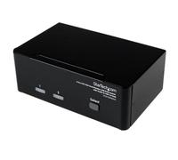 StarTech.com Conmutador Switch KVM de 2 Puertos Doble Monitor DVI VGA Audio 4 Puertos USB 1920x1200