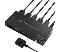 Conmutador KVM HDMI 2x1 8K - Tendak 2 puertos HDMI 2.1 KVM Switch USB PC PC KVM Switcher teclado ratón caja de interruptor compatible con 8K @60Hz 4K @120Hz HDCP 2.3 para ordenador portátil PS5, Xbox