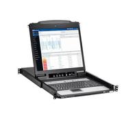 Conmutador KVM IP de 16 puertos con consola LCD de 19", versión alemana