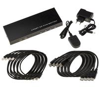 Conmutador KVM Ratón Teclado Pantalla 4 PC DISPLAYPORT USB - ULTRA HD 4K 60Hz