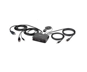 Conmutador KVM - StarTech - C2-H46-UAC-CBL-KVM - 4K 60Hz - USB-C - Compacto