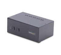 StarTech.com Switch KVM de 2 Puertos DisplayPort para 2 Monitores - Conmutador KVM 4K60Hz - Hub Ladrón 2x USB 5Gb - Hub 2x USB