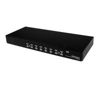 Conmutador KVM StarTech SV831DUSBGB 8 Puertos USB PS/2 VGA Rack 1U OSD Negro