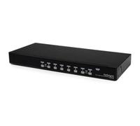 Conmutador KVM StarTech SV831DUSBU 8 Puertos VGA USB Rack 1U OSD Cascada Acero Negro