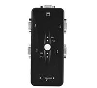 Conmutador KVM USB 2.0 de 2/4 puertos VGA, caja de conmutación manual, adaptador de compartición de vídeo plug and play con control por botones, compatible con resolución de 1920 x (4 bocados)