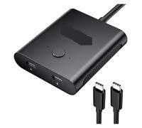Conmutador KVM USB C bidireccional 1x2 2x1 divisor tipo C 8K @ 60Hz 4K @ 120Hz conmutador de vídeo PD 100W 10Gbps transmisión de datos,Cambió suavemente(30KG Force Gauge)