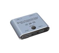 Conmutador KVM USB C Bidireccional con Divisor para Transferencia de Video 8K A 60 Hz/4K A 144 Hz + Carga de 100 W + Datos de 10 Gbps