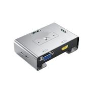 Conmutador KVM VGA a VGA 2x1 1080P 60Hz Compatibilidad ampliada(Beige)