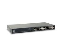 Conmutador Level One GEP-2651 L3 24 puertos Gigabit Ethernet PoE montaje en rack