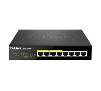 Conmutador no gestionado D-Link DGS-1008P 8x Gigabit LAN (incluyendo 4x PoE+), 60W PoE budget, Plug & Play