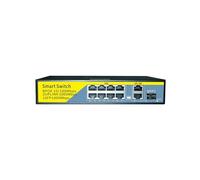Conmutador PoE 6 10 11 Conmutador Ethernet de 100 Mbps Conmutador de Red rápido Vlan (Size : 1011GB)