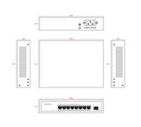 Conmutador POE de 2,5 GbE, 9 puertos, red 2,5 G, 8 x 2,5 GPOE Po