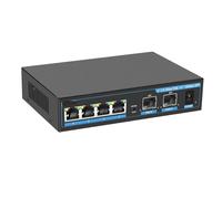 Conmutador PoE de 2,5G, conmutador Ethernet de Red de 2,5g, 4 Puertos, 8 Puertos, concentrador LAN no administrado, sin Ventilador, AI WTD, Plug and Play (Size : PoE Switch 6 Port)