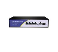 Conmutador PoE de Red de 48V Gigabit 1000Mbps conmutador Ethernet IEEE 802.3af/at de 6 Puertos