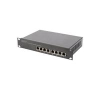 Conmutador PoE+ Ethernet Gigabit - DIGITUS - Gestionado L2+ - 8 puertos - Montable en rack - Ideal para PYMES