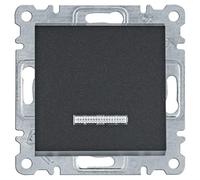Conmutador serie lumina (WL0223) con indicador luminoso negro
