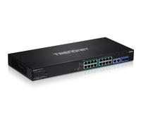 TRENDnet Switch PoE+ Gigabit TPE-3018LS 18 puertos (16 PoE+), 2 Gigabit, 2 SFP, 220 W