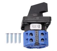 Conmutador trifásico de 3 posiciones 20 A 660 V con 8 terminales para | Carcasa de plástico, 660 V, voltaje nominal, ancho de montaje de 1 a 4 mm, para arranque o marcha atrás del motor y