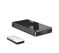 Conmutador video 5/3 del interruptor 5x1 3x1 de 4K 60Hz en 1 hacia fuera con el control remoto IR,Fluidez Increíble(5 in 1)