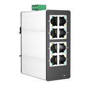 Conmutadores de Red Gigabit de 8 Puertos de aleación de Aluminio Uso Industrial Implementación Flexible No Incluye Adaptador Conmutadores Ethernet industriales sin alimentación