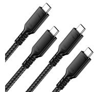 ConnBull Thunderbolt 4 Cable 1M (2Pack) 40Gbps alta velocidad USB C velocidad de transferencia 8 K @ 60 Hz pantalla/carga 240W para iPhone 15 Pro, Macbook, iMac, etc.
