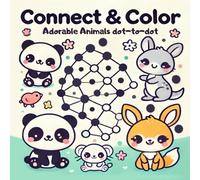 Connect and Color: Cute Dots Animals, 8.5 x 8.5 inches: More than 1,500 dots to discover cute animals, Children's Puzzle and Activity Book, Ages 3-8