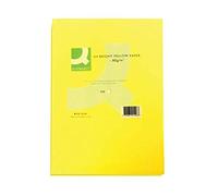 Papel color q-connect din a4 80gr amarillo intenso paquete de 500 hojas