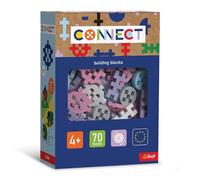Connect Trefl Set de Bloques Basic Girl - 70 Bloques de Diferentes Formas, Juguete Creativo para Adultos y para niñas y niños Desde 4 años