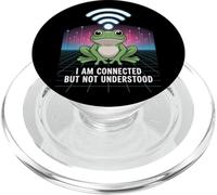 Connected But Not Understood - Absurd Frog WiFi Vaporwave PopSockets PopGrip para MagSafe