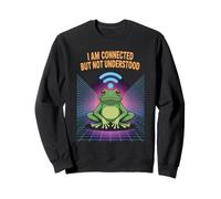 Connected But Not Understood - Absurd Frog WiFi Vaporwave Sudadera