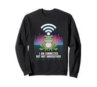 Connected But Not Understood - Absurd Frog WiFi Vaporwave Sudadera