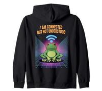 Connected But Not Understood - Absurd Frog WiFi Vaporwave Sudadera con Capucha