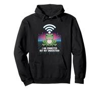 Connected But Not Understood - Absurd Frog WiFi Vaporwave Sudadera con Capucha
