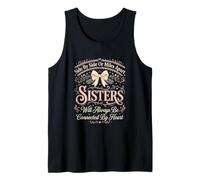 Connected by Heart Sisters - Conjunto Familiar a Juego para Hermanos Camiseta sin Mangas
