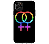 Connected Female Symbols Watercolor Rainbow Lesbian Women Carcasa para iPhone 11 Pro MAX